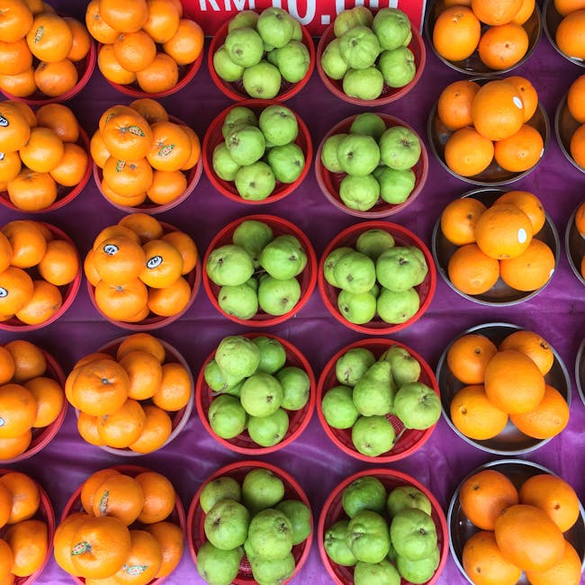 Frutas frescas y coloridas en el mercado