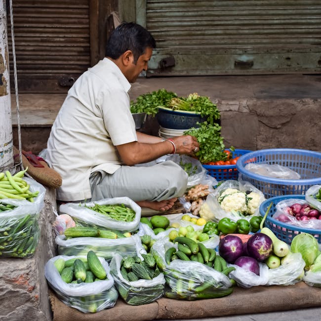 Verduras frescas en el mercado
